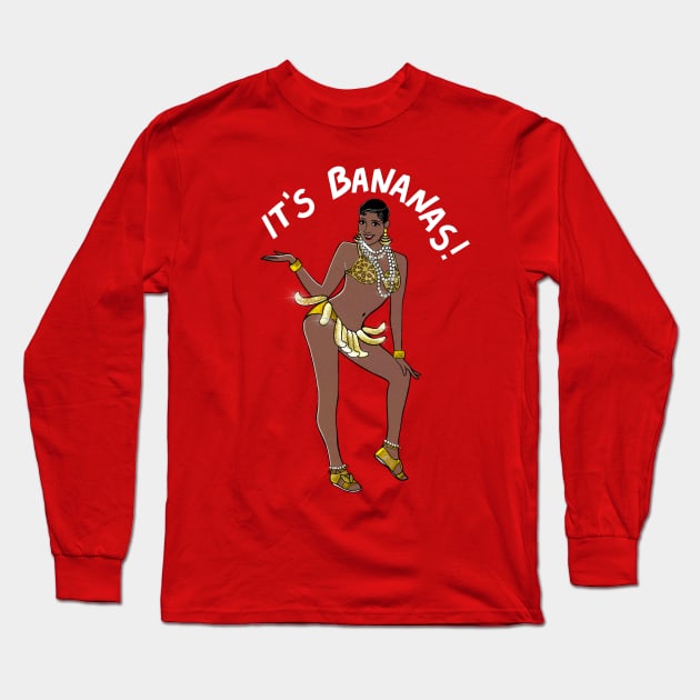 Banana Dance Long Sleeve T-Shirt by Illustrating Diva 